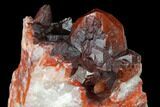 Natural, Red Quartz Crystal Cluster - Morocco #153779-2